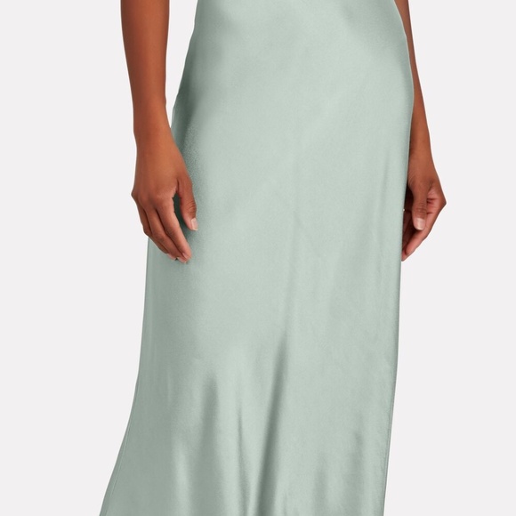 Rails Anya Satin Midi Skirt NWT Green Size P - Picture 3 of 3